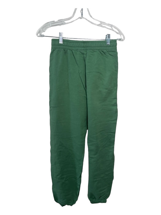 Les Girls Les Boy Size XS Green Cotton Crew Neck Sweat Set Zip Pocket Pant Set Green / XS