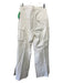 Paper Moon Size Small Ivory Cotton Blend High Rise Pockets Side Slit Pants Ivory / Small