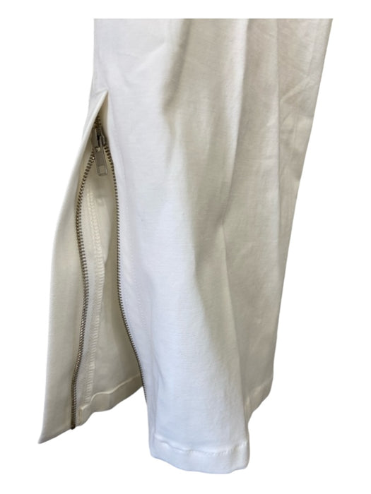 Paper Moon Size Small Ivory Cotton Blend High Rise Pockets Side Slit Pants Ivory / Small