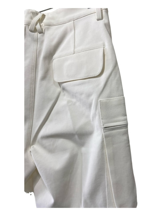 Paper Moon Size Small Ivory Cotton Blend High Rise Pockets Side Slit Pants Ivory / Small