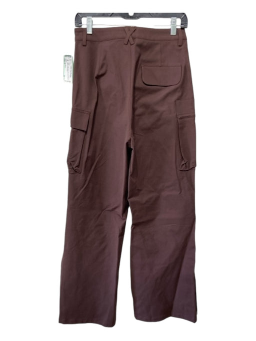 Paper Moon Size S Brown Cotton Blend High Rise Pockets Wide Leg Pants Brown / S