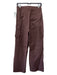 Paper Moon Size S Brown Cotton Blend High Rise Pockets Wide Leg Pants Brown / S