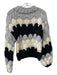 BTB Los Angeles Size S Cream, White, Black Acrylic Blend Knit Mock Neck Sweater Cream, White, Black / S