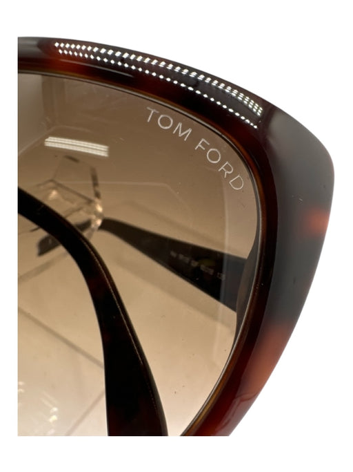 Tom Ford Brown Acetate Gradient Oversize Sunglasses Brown