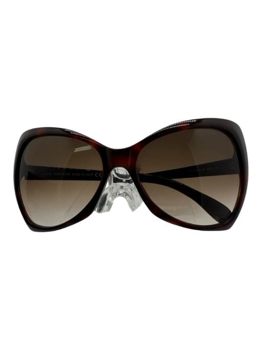 Tom Ford Brown Acetate Gradient Oversize Sunglasses Brown