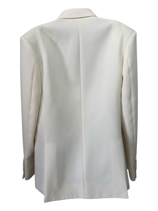 Wardrobe.NYC Size XS Ivory Wool Double Breast Long Sleeve Jacket Oversize Blazer Ivory / XS