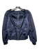 Special Size One Size Navy Polyester Off Shoulder Zip Up Bomber Jacket Navy / One Size