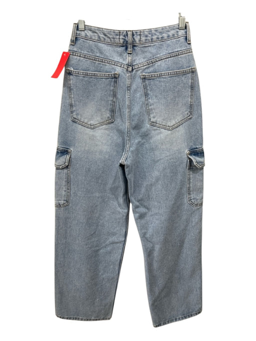Frankie Shop Size Small Light Wash Cotton Blend Denim Pockets Cargo Jeans Light Wash / Small