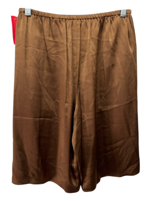 Vince Size XS Brown Silk Elastic Waist Knee Length Shorts Brown / XS