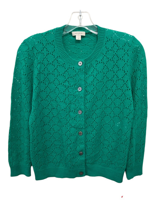 Marc Jacobs Size Small Green Cashmere Knit Buttons Long Sleeve Cardigan Sweater Green / Small