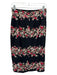 Dolce & Gabbana Size 40 Black, Red, White Viscose & Silk Floral Pencil Skirt Black, Red, White / 40