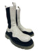 Bottega Veneta Shoe Size 39 Off White & Black Leather Elastic Calf High Boots Off White & Black / 39