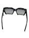 Miu Miu Black & White Acetate Tortoise Marbled Sunglasses Black & White