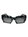 Miu Miu Black & White Acetate Tortoise Marbled Sunglasses Black & White