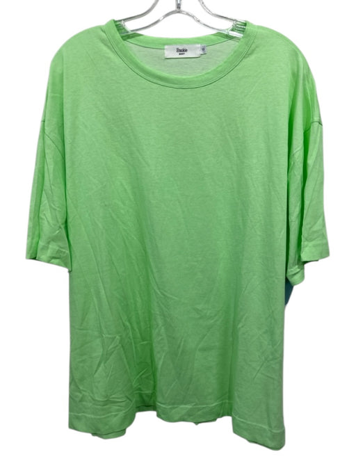 Frankie Shop Size Small Green Cotton Short Sleeve Oversize T-Shirt Top Green / Small
