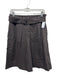Zara Size Small Brown Polyester Blend Pinstripe Belted Knee Length Shorts Brown / Small