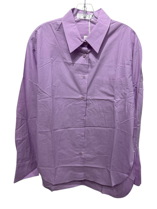 Frankie Shop Size XS Lilac Purple Cotton Long Sleeve Button Up Collared Top Lilac Purple / XS