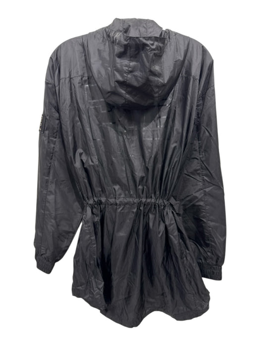 PE Nation Size S Black Polyester Blend Zip Front Hooded Drawstring Waist Jacket Black / S