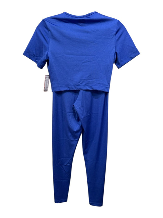 Wolford Size XS Blue Polyamide Blend Shiny Short Sleeve Legging Athletic Set Blue / XS