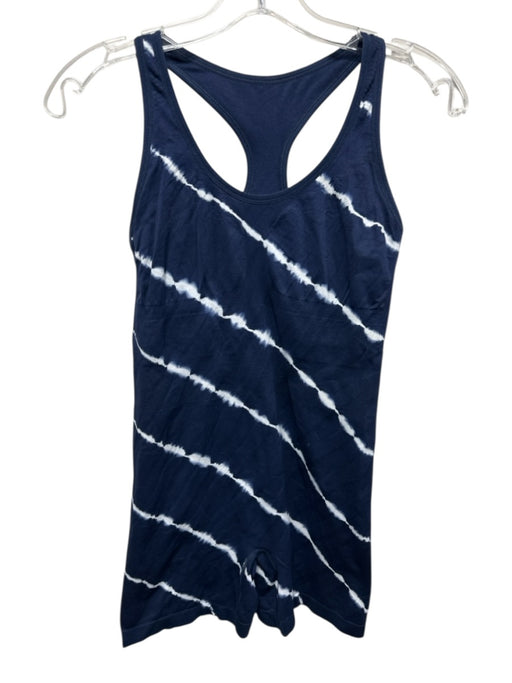 Tory Sport Size S Navy Blue & White Missing Fabric Tag Tie Dye Sleeveless Romper Navy Blue & White / S