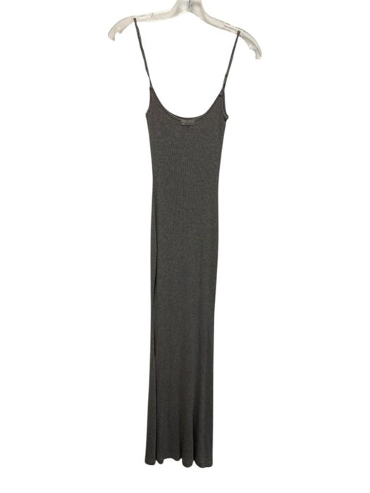 SKIMS Size S Gray Modal Blend Heathered Ribbed Knit Spaghetti Strap Sheath Dress Gray / S