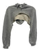 Storets Size S/M Gray Cotton Blend Hood Cut Off Cropped Athleisure Sweatshirt Gray / S/M