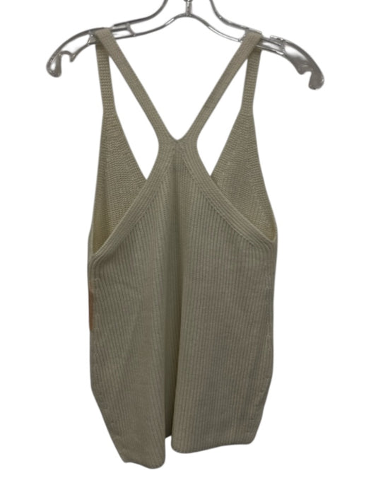 Helmut Lang Size XS Cream Cotton Blend Knit Sleeveless Tank Sweater Top Cream / XS