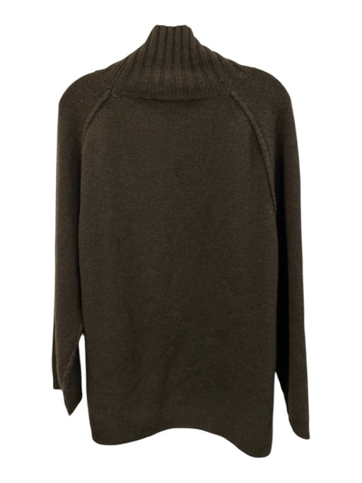 MOIA Size Est. Small Khaki Brown Wool Blend Side Slit Knit Long Sleeve Sweater Khaki Brown / Est. Small