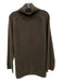 MOIA Size Est. Small Khaki Brown Wool Blend Side Slit Knit Long Sleeve Sweater Khaki Brown / Est. Small
