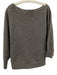 Theory Size P Gray Wool Long Sleeve Off Shoulder Knit Sweater Gray / P
