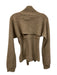 Le17Septembre Size 36/S Beige Brown Wool Blend Knit Ribbed Waist tie Top Beige Brown / 36/S