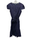 Paule Ka Size 42/M Dark Purple Cotton Blend Short Sleeve Tiered Midi Dress Dark Purple / 42/M