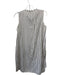 Brunello Cucinelli Size S Brown & Cream Silk Sleeveless Stripe Buttons Dress Brown & Cream / S