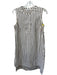Brunello Cucinelli Size S Brown & Cream Silk Sleeveless Stripe Buttons Dress Brown & Cream / S