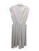 Hilton Hollis Size 4 White, Red, Gray Cotton Cap Sleeve Striped Pockets Dress White, Red, Gray / 4