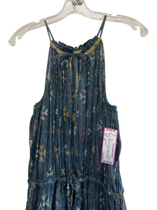 Isabel Marant Size 38 Blue Green & Multi Cotton Sleeveless All Over Print Dress Blue Green & Multi / 38