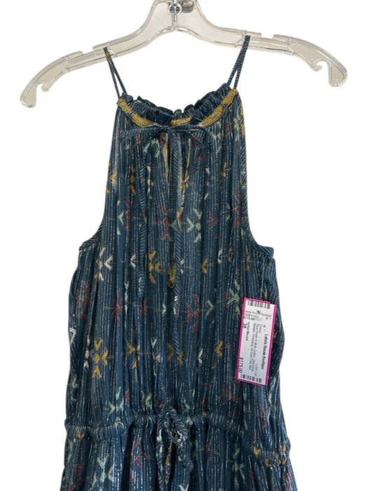 Isabel Marant Size 38 Blue Green & Multi Cotton Sleeveless All Over Print Dress Blue Green & Multi / 38