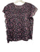 Isabel Etoile Marant Size 34 Gray & Purple Cotton Ruffle Cap Sleeve Pleats Top Gray & Purple / 34