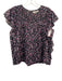 Isabel Etoile Marant Size 34 Gray & Purple Cotton Ruffle Cap Sleeve Pleats Top Gray & Purple / 34