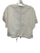 Theory Size S White Cotton Short Sleeve Ladder Lace eyelet Cinch Waist Top White / S