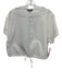 Theory Size S White Cotton Short Sleeve Ladder Lace eyelet Cinch Waist Top White / S