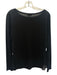 Lafayette 148 Size M Black Cashmere & Silk Long Sleeve Sheer Panel Boat Neck Top Black / M