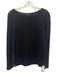 Lafayette 148 Size M Black Cashmere & Silk Long Sleeve Sheer Panel Boat Neck Top Black / M