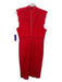 Bardot Size 8 Red Viscose Blend Lace Overlay Cap Sleeve Below Knee Sheath Dress Red / 8