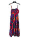 Farm Rio Size M Pink & Multi Cotton Floral Sleeveless Midi Bird Detail Dress Pink & Multi / M