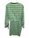 MNG Size 8 Green, Blue, White Cotton Blend Long Sleeve Plaid Button Up Dress Green, Blue, White / 8