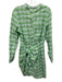 MNG Size 8 Green, Blue, White Cotton Blend Long Sleeve Plaid Button Up Dress Green, Blue, White / 8