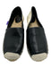 Vince Camuto Shoe Size 36 Black & Ivory Leather Espadrille Flats Black & Ivory / 36