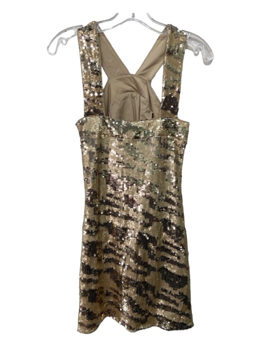 Rachel Zoe Size XS/P Gold Fully Sequined Sleeveless Mini Dress Gold / XS/P