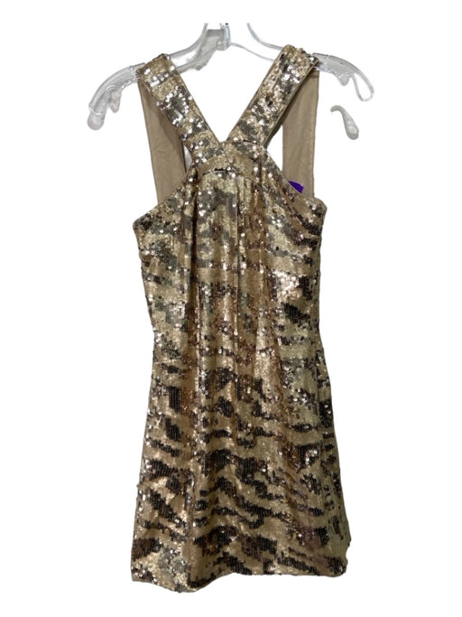 Rachel Zoe Size XS/P Gold Fully Sequined Sleeveless Mini Dress Gold / XS/P